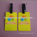 travel company promotional gifts 3D smile luggage tag, best tour souvenir gifts pvc baggage tag
